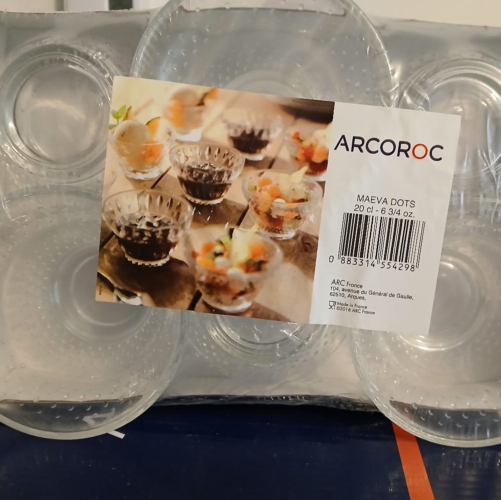Arcoroc Maeva Dots Clear Glass Bowls